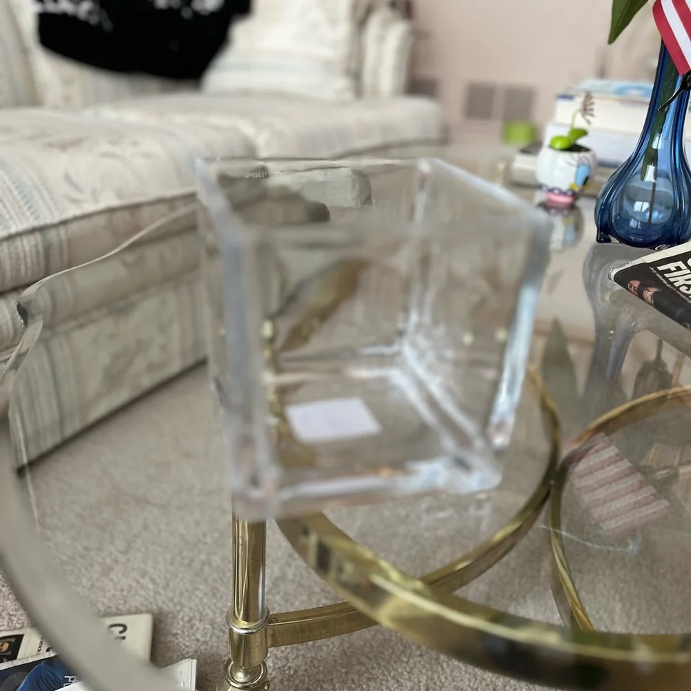 Clear Glass Cube Vase